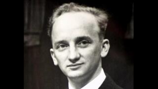 Prosecutor Benjamin Ferencz at the Einsatzgruppen Trial in Nuremberg, which lasted from September 1947 until April 1948 