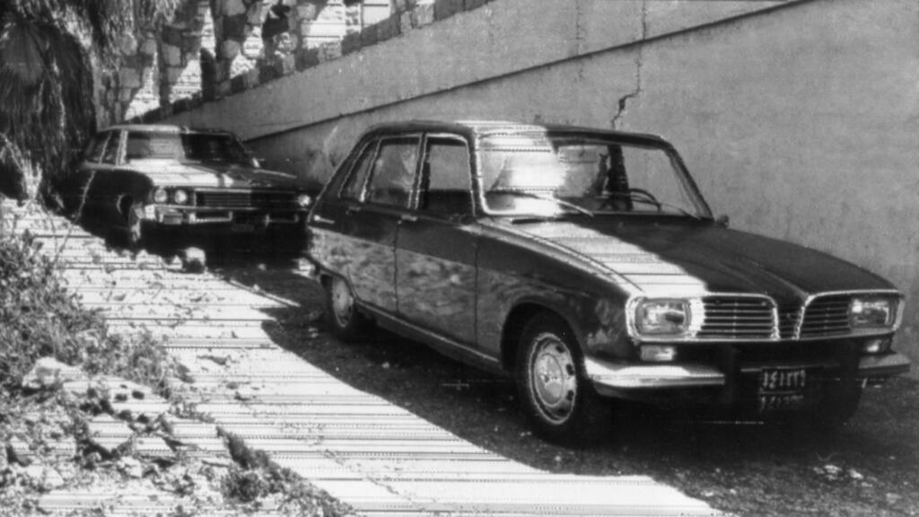 Two cars found just outside Beirut, Lebanon, are believed to be those used by the Israeli troops in raids on Palestinian leaders on April 10, 1973