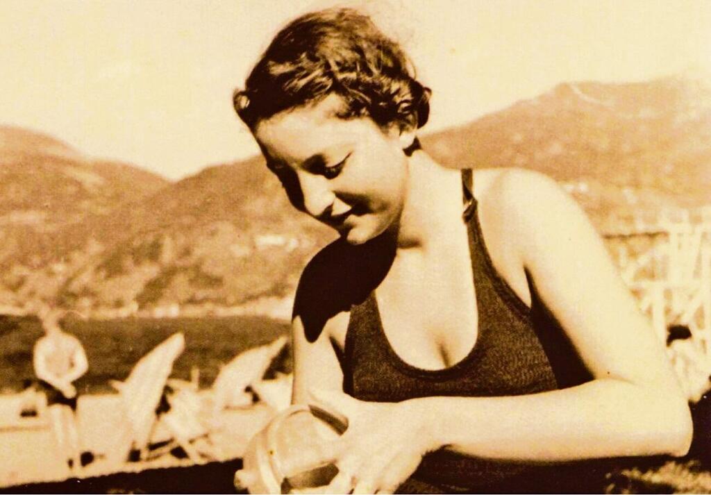 חנה סנש, בביקור משפחתי באגם גארדה בצפון איטליה, 1937