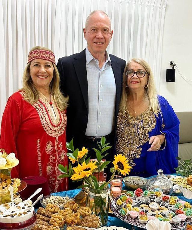 שר הביטחון יואב גלנט בחגיגות המימונה