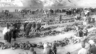 זיהוי גופות קורבנות האקציה בבאחמוט אוקראינה שואה השואה מלחמת העולם השנייה