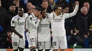 שחקני ריאל מדריד חוגגים