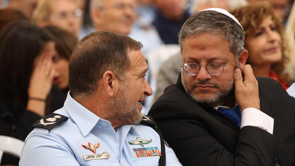 השר לביטחון לאומי איתמר בן גביר ומפכ"ל המשטרה יעקב שבתאי
