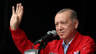 נשיא טורקיה רג'פ טאיפ ארדואן קמפיין בחירות אחרי ימי מחלה ב איסטנבול
