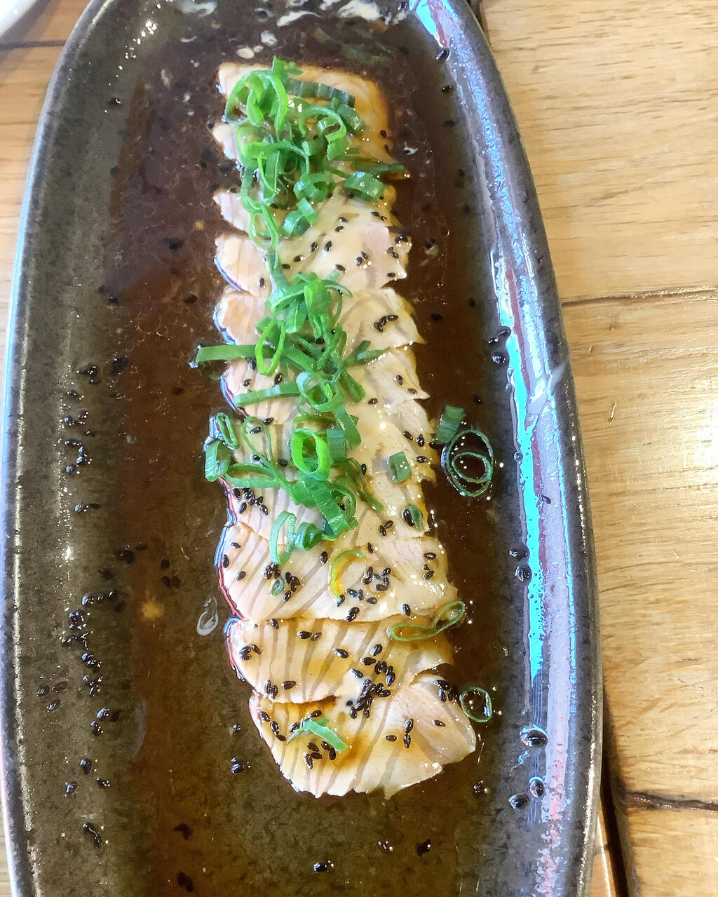 Pescado's hot sashimi