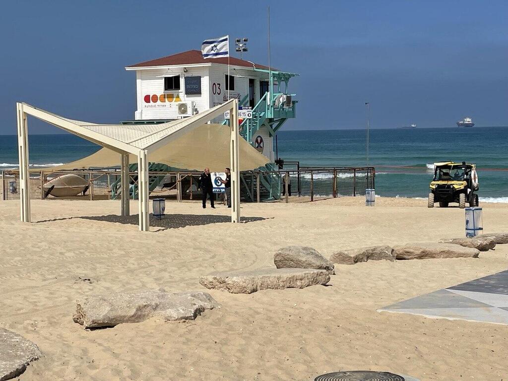 חוף הים באשדוד סגור למתרחצים ומטיילים