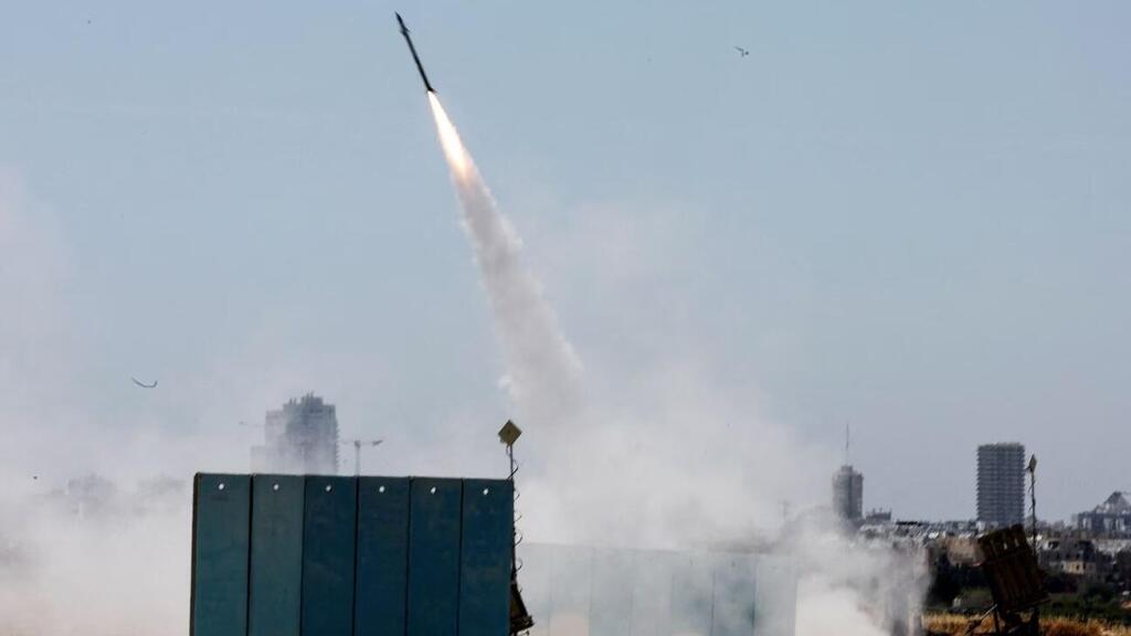An Israeli Iron Dome anti-missile system is activated as rockets launched from the Gaza Strip, near Ashdod 