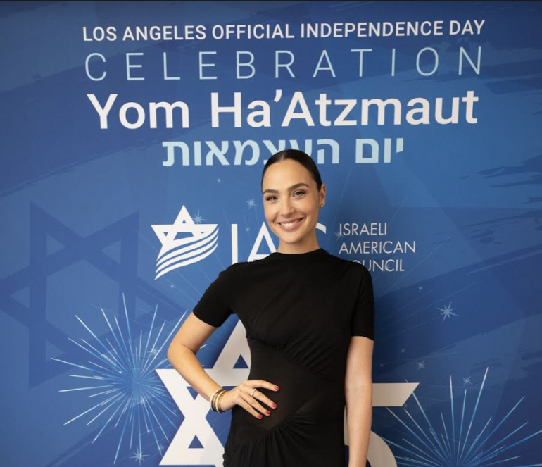 Gal Gadot at the official LA community Israel 75th anniversary celebration 