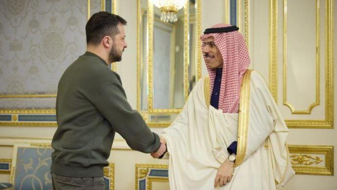 Владимир Зеленский на встрече с саудовским принцем