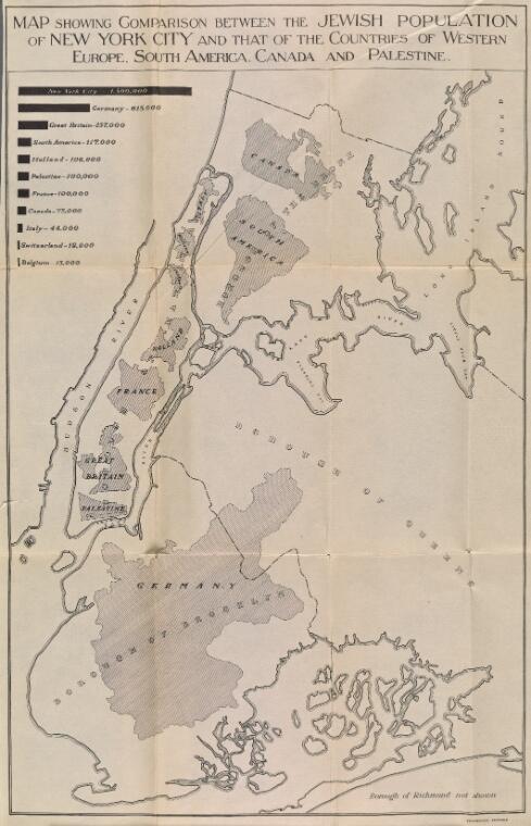 מפת היהודים בעולם, 1917