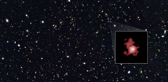There might have been enormous stars there. Surroundings of the ancient galaxy GN-z11 