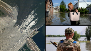 מחוז חרסון אחרי הפיצוץ ב סכר נובה קחובקה אוקראינה