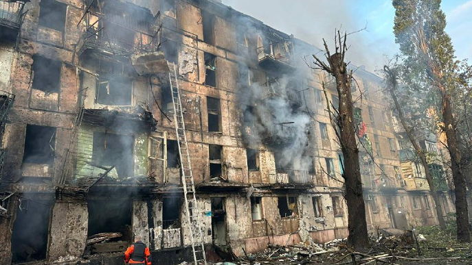 Ракета попала в 5-этажку в Кривом Роге