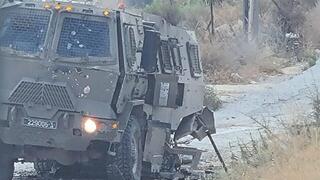 רכבים צבאיים שניזוקו בג'נין