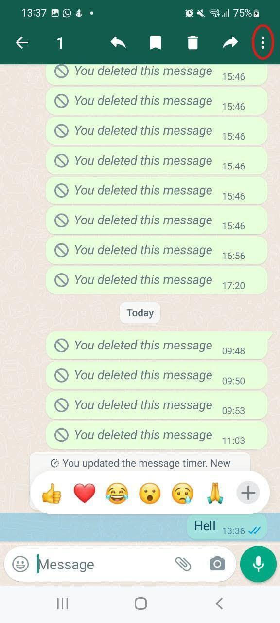 Edited messages on Whatsapp