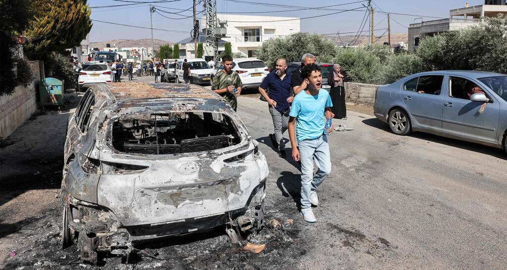 הצתה של בתים ורכבים בכפר תורמוס עיא