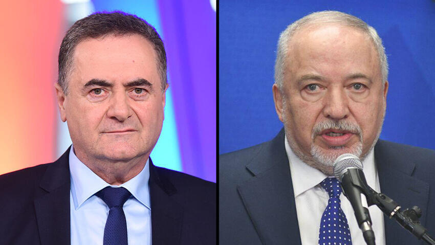 Исраэль Кац, Авигдор Либерман (Фото: Рафи Коц, Коби Куанкес) אביגדור ליברמן, ישראל כץ