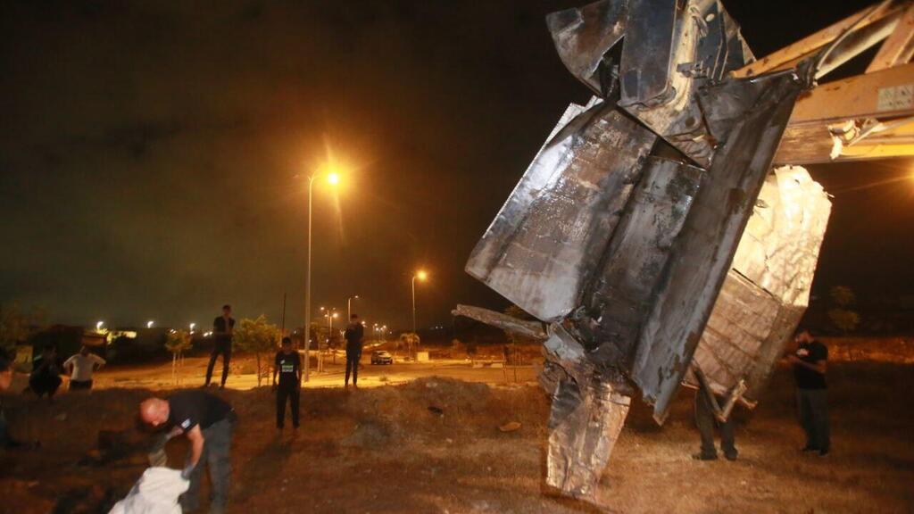 אחד משרידי טיל הנ"מ הסורי שנפל ברהט