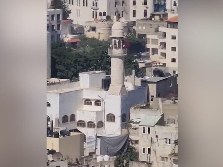 סביבת מסגד אל-אנסאר, הנצור על ידי כוחות צה"ל בג'נין