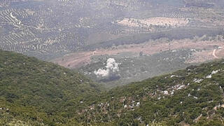 עשן בכפר שובא בדרום לבנון