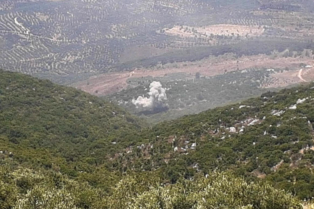 עשן בכפר שובא בדרום לבנון
