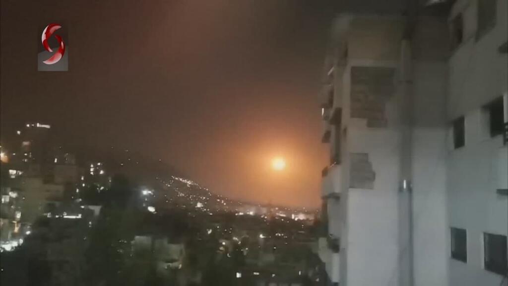 Archival: Israeli-linked airstrike over Damascus, Syria 