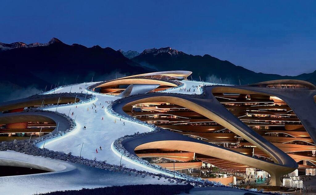 Illustration of  Neom, Saudi Arabia's fututistic city  