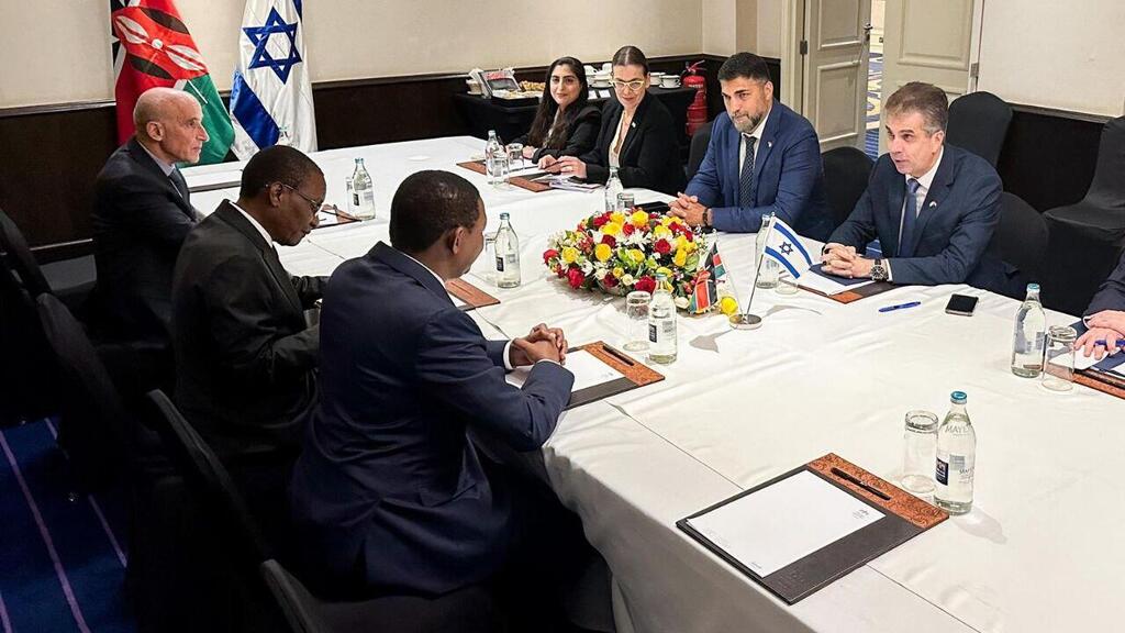 שר החוץ אלי כהן פגישה עם שר החוץ של קניה בניירובי