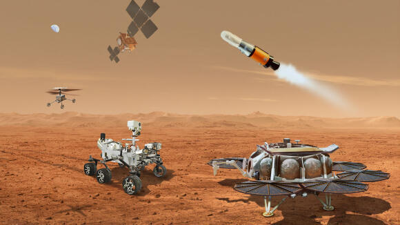 The high costs cast doubts on the mission. Components of the Mars sample return mission