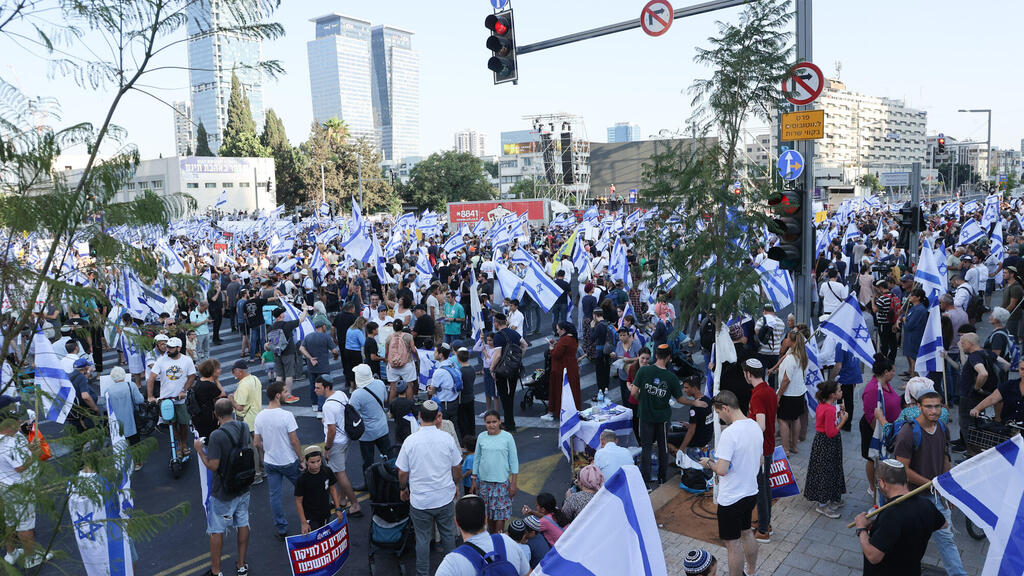 הפגנה בעד הרפורמה המשפטית בקפלן