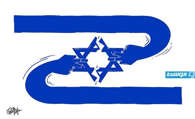 איור "קרע אלים מכה בישראל"