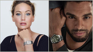 Дженнифер Лоуренс и Реге-Жан Пейдж в часах Longines 