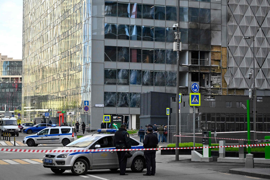 Moscow office building damaged in Ukraine drone strike on Sunday 