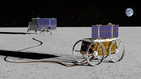 On the moon, even a seemingly trivial task such as laying an electrical cable can be challenging. The tiny vehicle that designed to connect the customers to the charging supply