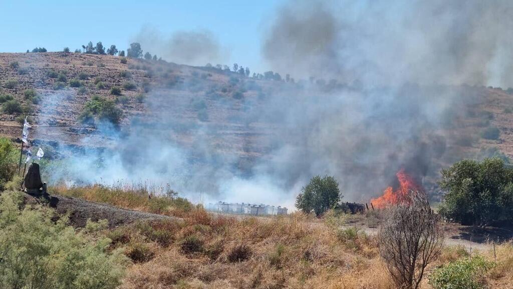שריפה באזור פארק הירדן 