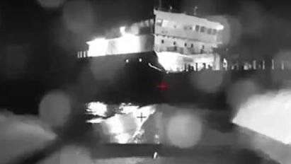 כלי שיט בלתי מאויש כשב"מ של אוקראינה תוקף מכלית של רוסיה בים השחור