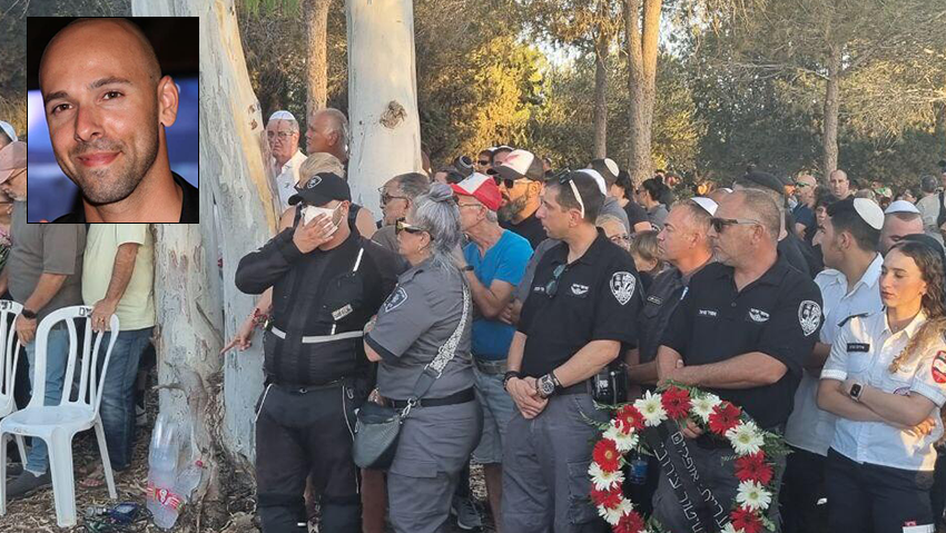 הלוויתו של חן אמיר שנהרג בפיגוע בנחלת בנימין בתל אביב