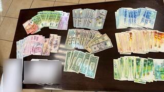 הכסף שנתפס בביתו של אחד החשודים באשדוד
