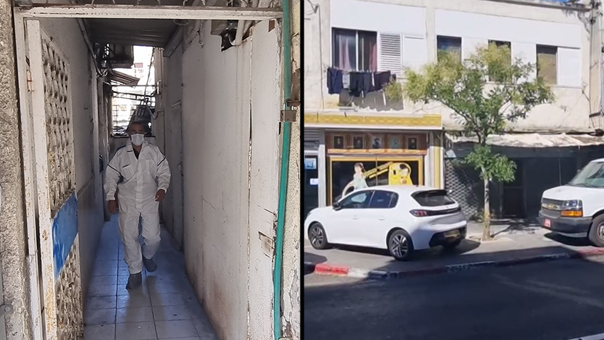 זירת מציאת הגופה בחיפה