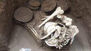 אחת מהקבורות האנושיות בהתיישבות שהתגלתה בסמוך לטאוטיווקאן