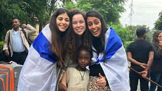 מתנדבות של הסוכנות היהודית שהגיעו לפני שבועיים לגונדר במסגרת פרויקט ״תן״ כדי להפעיל קייטנה לילדי קהילת הממתינים