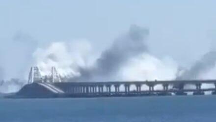אוקראינה לכאורה תקפה את גשר קרץ' חצי האי קרים לטענת רוסיה