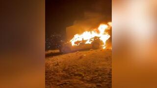 תיעוד: מחבלים הציתו את רכבו של המתנחל בתורמוס עיא
