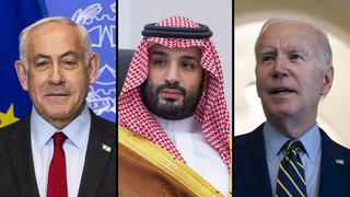 Benjamin Netanyahu, Mohammed Bin Salman, Joe Biden 