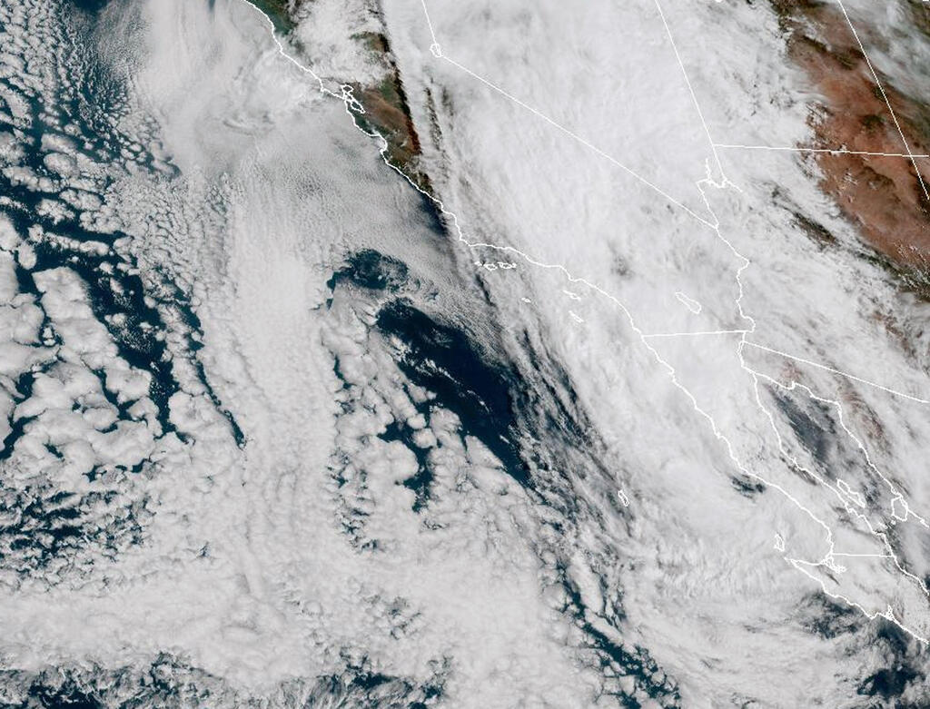Satellite images of tropical Storm Hilary approaches the California coast 