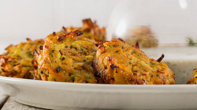 לביבות בטטה ותפוחי אדמה בתנור