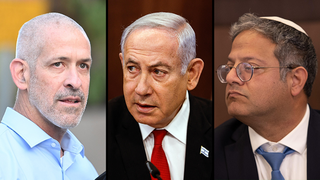 Ronen Bar, Bejamin Netanyahu, Itamar Ben-Gvir 