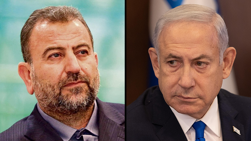  Senior Hamas official Saleh Al-Arouri, Prime Minister Benjamin Netanyahu