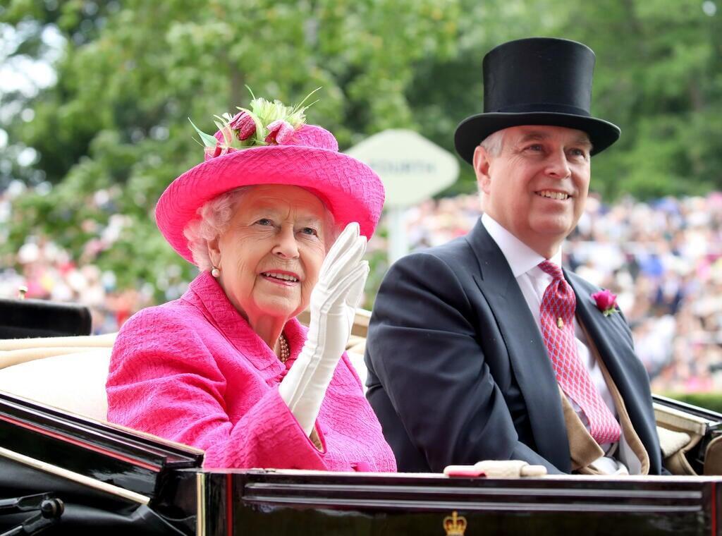 Queen Elizabeth with her son Prince Andrew 