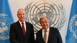 יואב גלנט נפגש עם מזכ"ל האו"ם אנטוניו גוטרש וגלעד ארדן